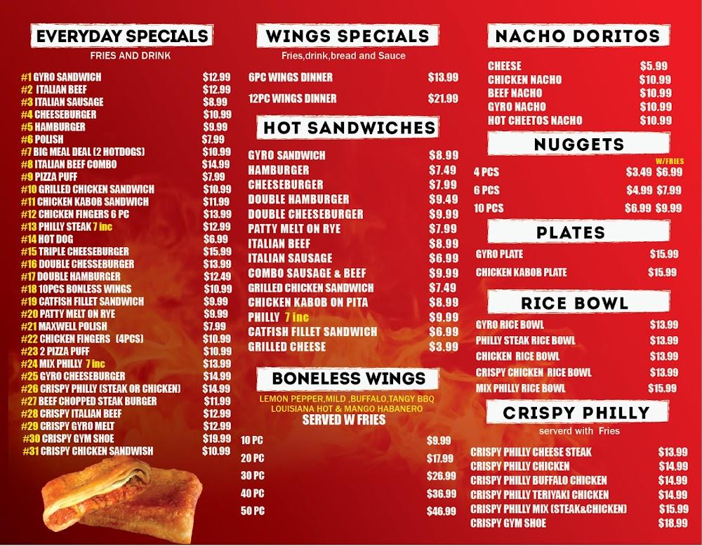 Spanky's Gyros III Menu image 1