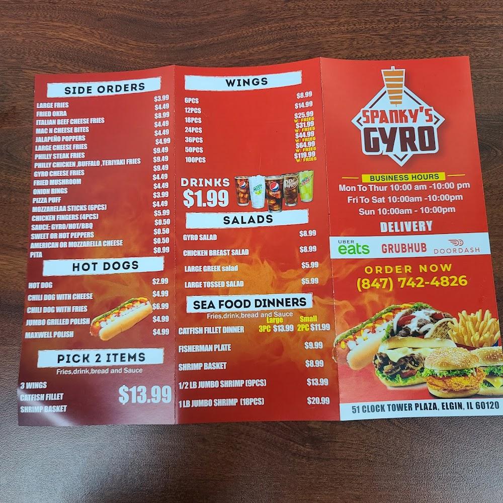 Spanky's Gyros III Menu image 4
